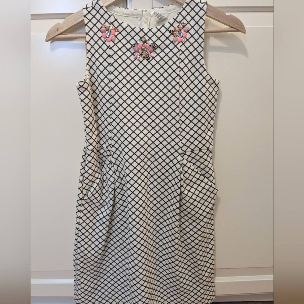 Chic Black & White embellished Dress